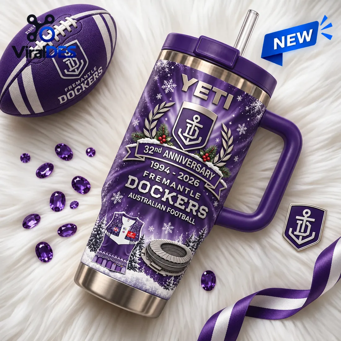 Fremantle Dockers 32nd Anniversary YETI Tumbler Fremantle Dockers 32nd Anniversary YETI Tumbler