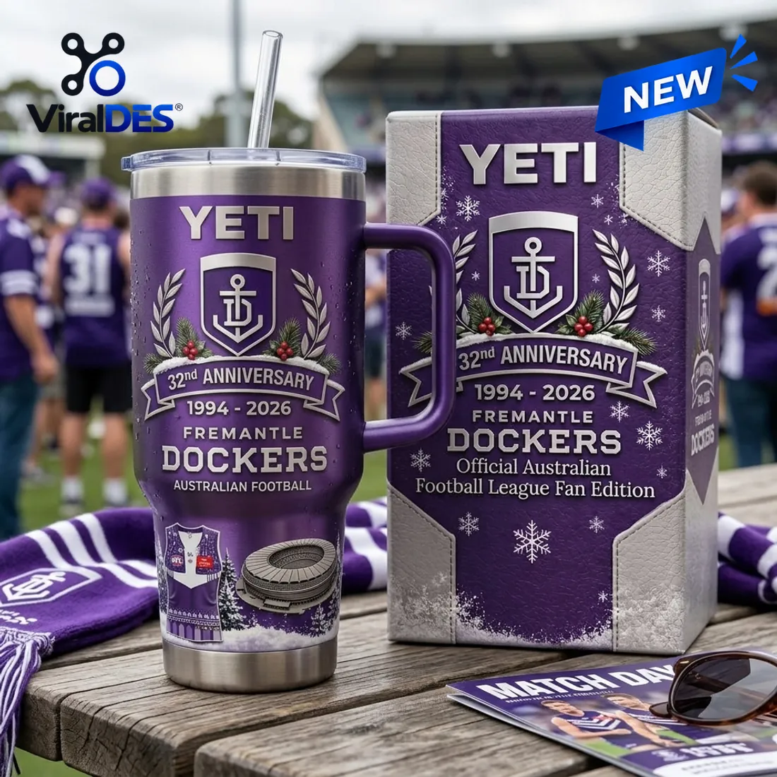 Fremantle Dockers 32nd Anniversary YETI Tumbler Fremantle Dockers 32nd Anniversary YETI Tumbler