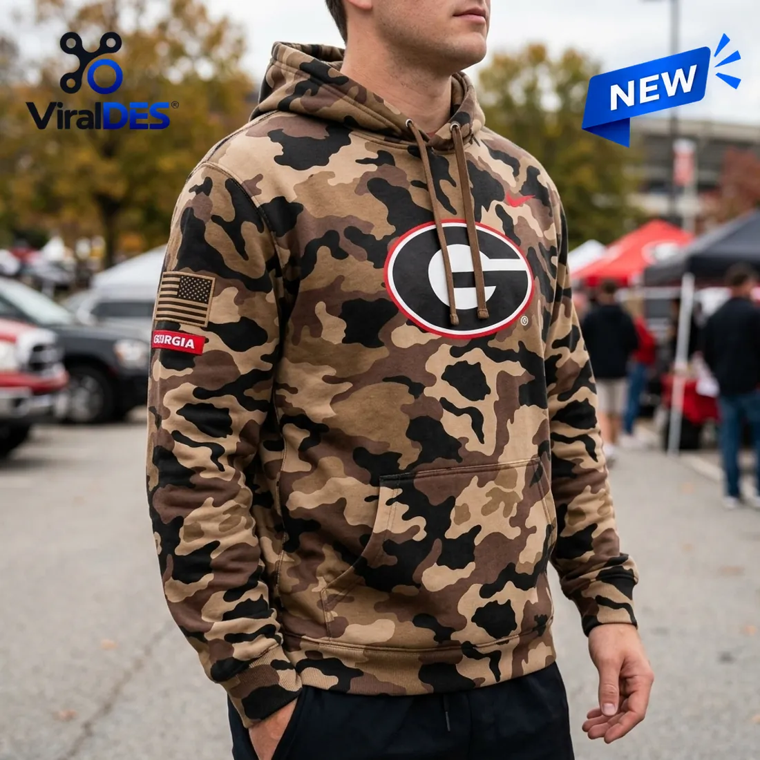 Georgia Bulldogs 2026 Military Appreciation Camo Hoodie Georgia Bulldogs 2026 Military Appreciation Camo Hoodie