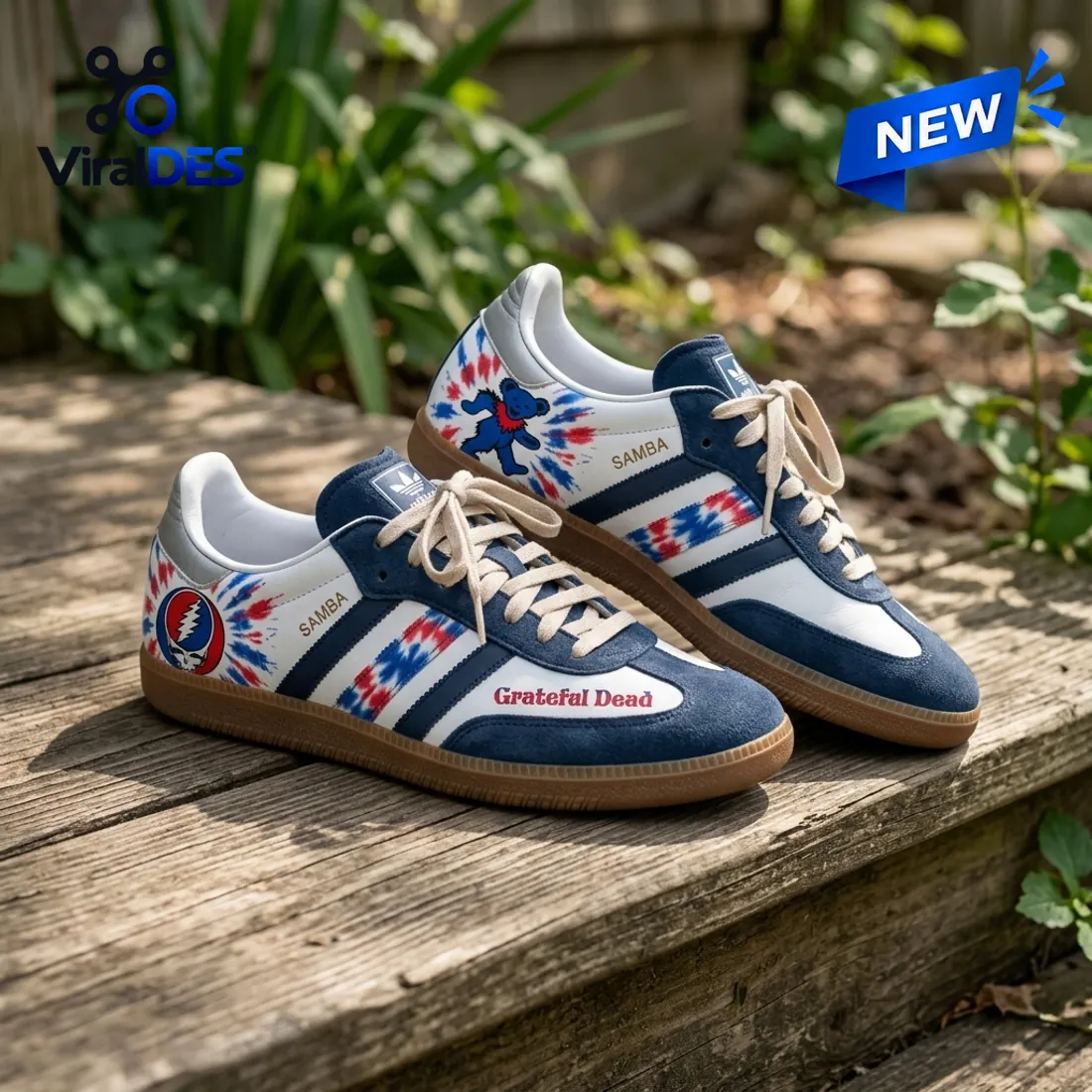 Grateful Dead Dancing Bears Adidas Samba Shoes Grateful Dead Dancing Bears Adidas Samba Shoes