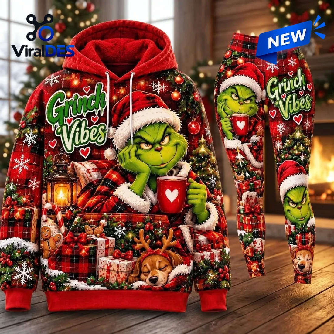 Grinch Hoodie and Leggings Set Grinch Hoodie and Leggings Set