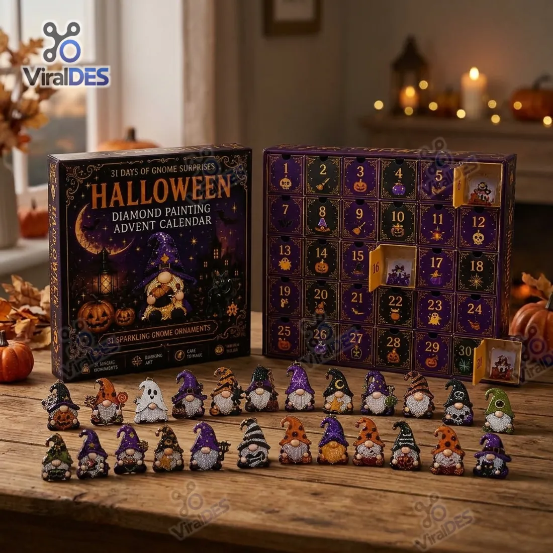 Halloween Gnome Diamond Painting Advent Calendar Halloween Gnome Diamond Painting Advent Calendar