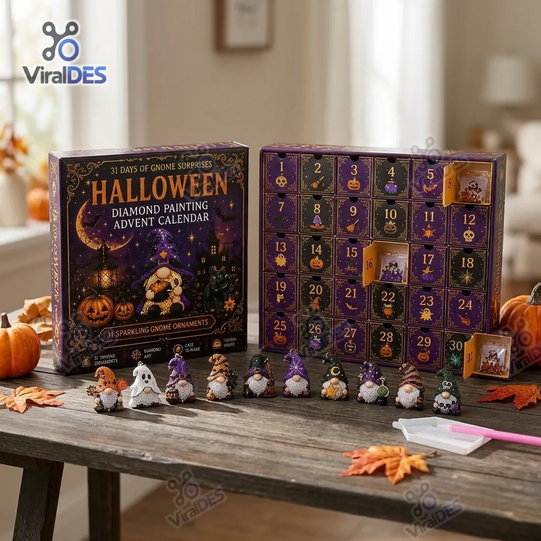 Halloween Gnome Diamond Painting Advent Calendar Halloween Gnome Diamond Painting Advent Calendar