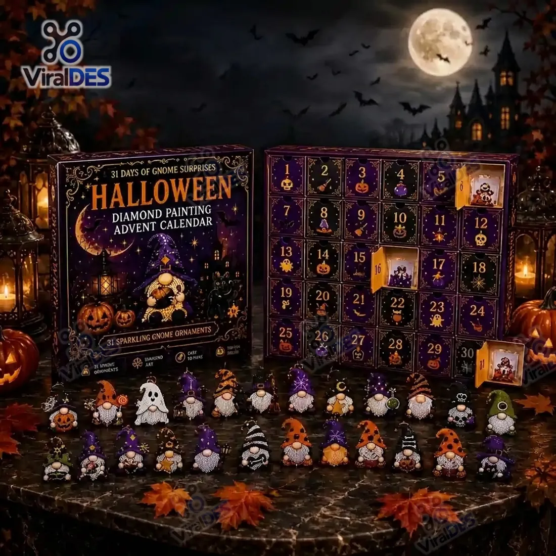 Halloween Gnome Diamond Painting Advent Calendar Halloween Gnome Diamond Painting Advent Calendar
