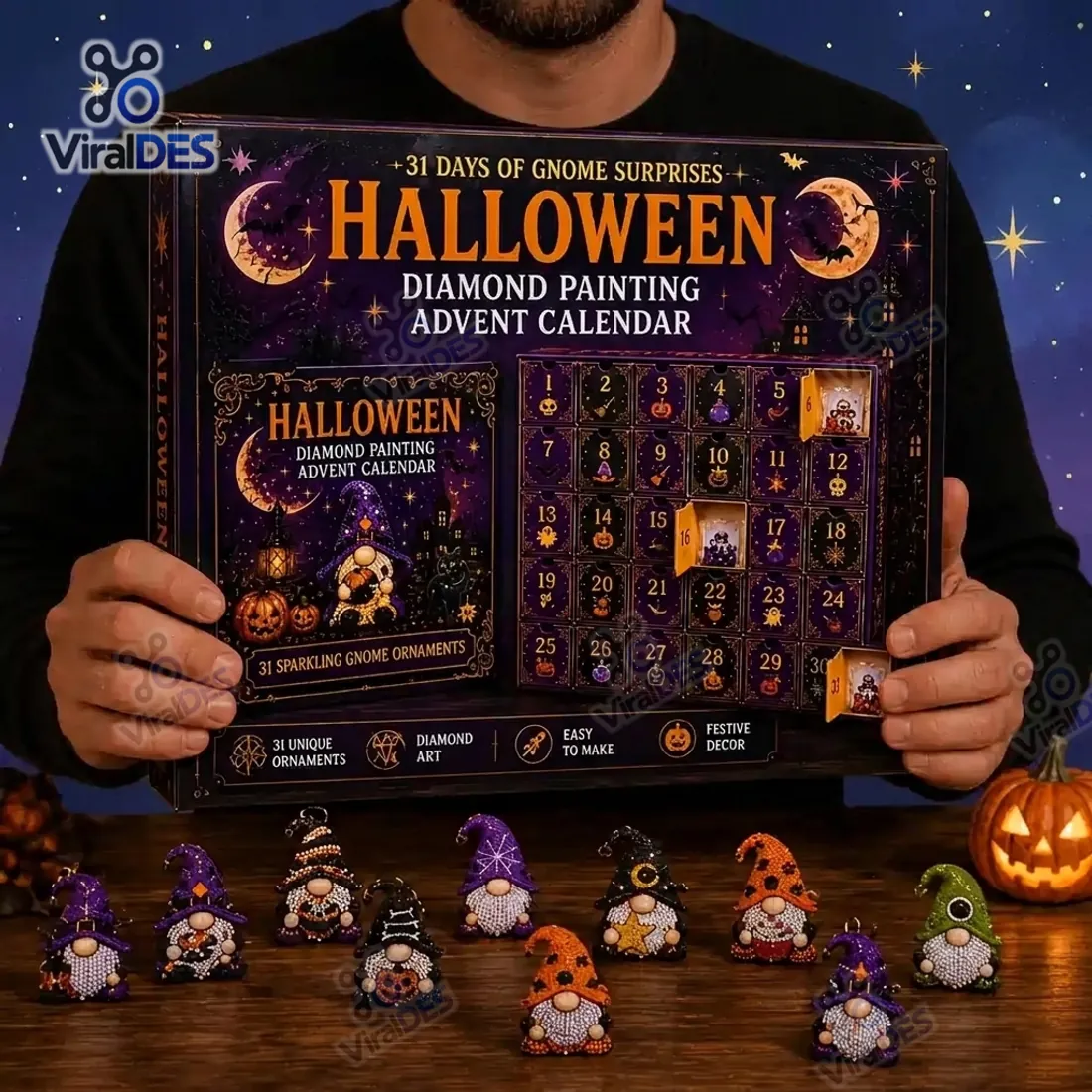 Halloween Gnome Diamond Painting Advent Calendar Halloween Gnome Diamond Painting Advent Calendar