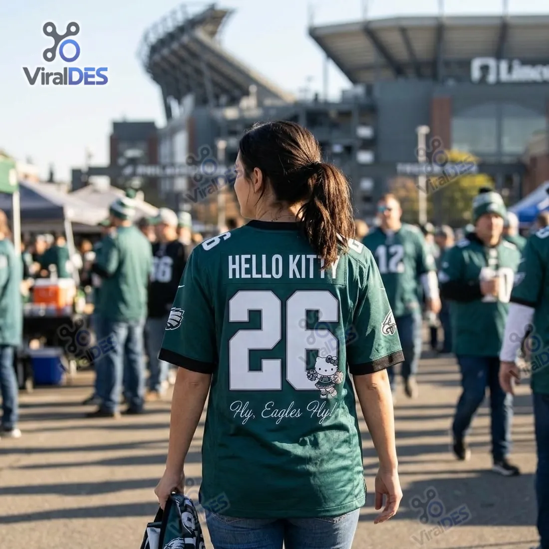 Hello Kitty x Philadelphia Eagles Football Jersey Hello Kitty x Philadelphia Eagles Football Jersey