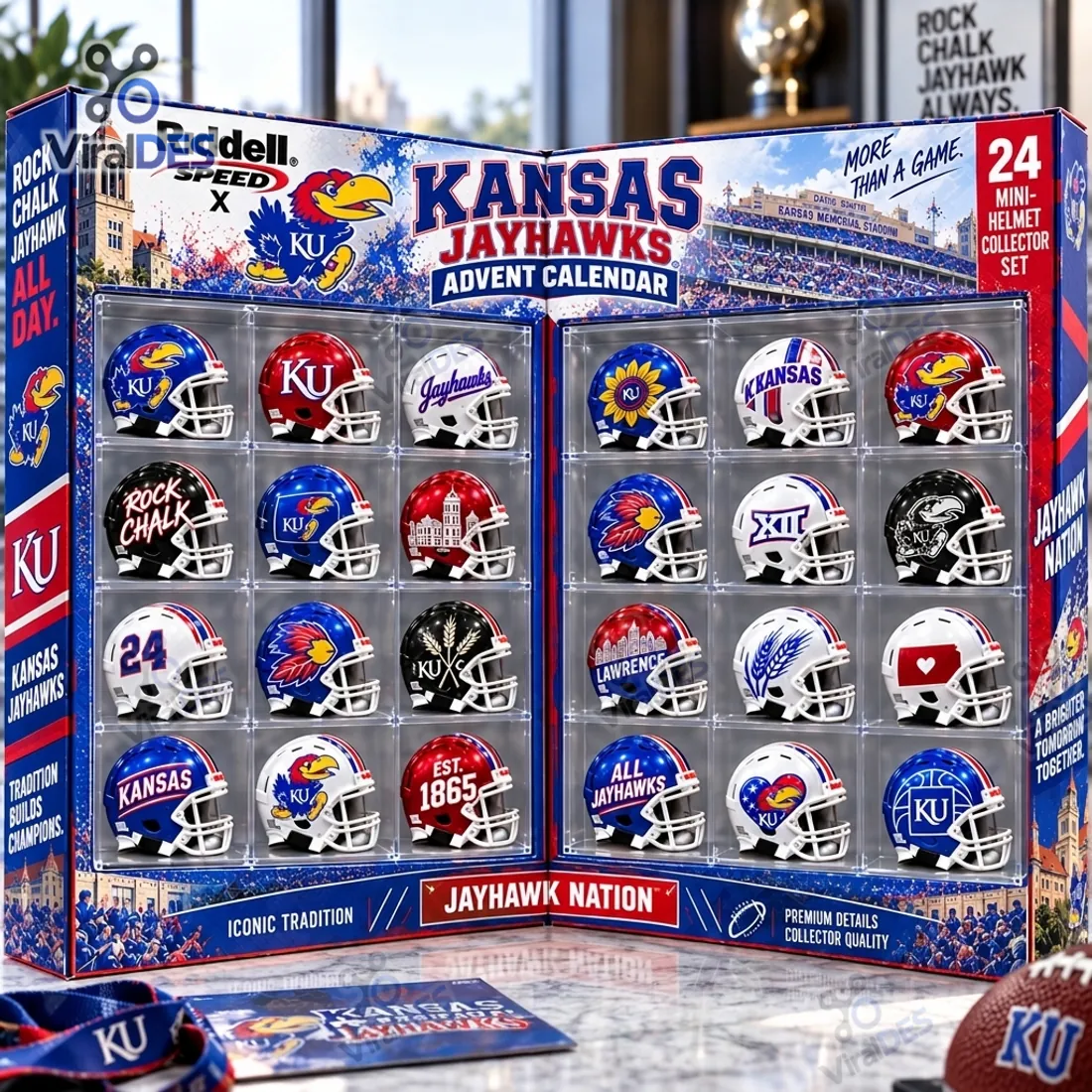 Kansas Jayhawks Riddell Mini Helmet Advent Calendar 2026 Kansas Jayhawks Riddell Mini Helmet Advent Calendar 2026