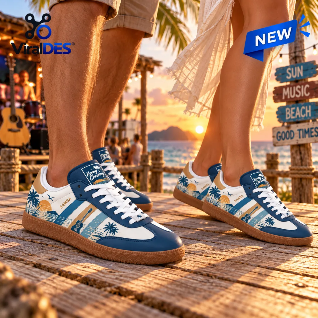 Kenny Chesney Blue Samba Sneakers Kenny Chesney Blue Samba Sneakers