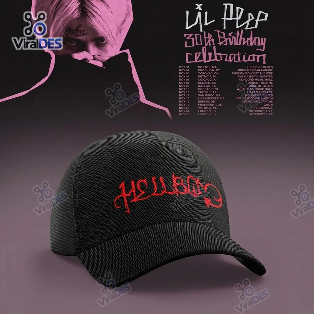 Lil Peep Hellboy Black Classic Cap Lil Peep Hellboy Black Classic Cap