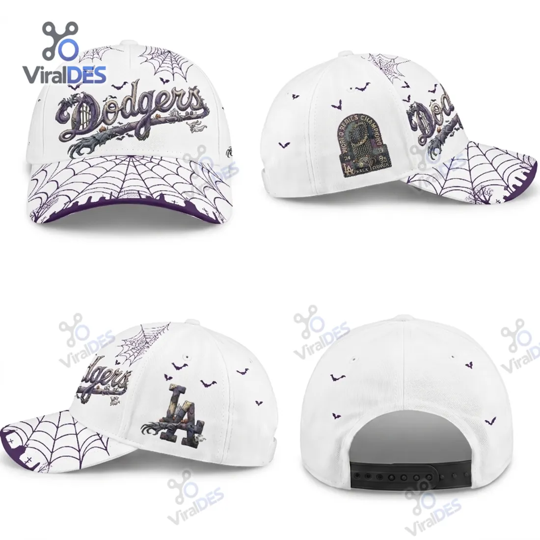 Los Angeles Dodgers Nightmare Halloween Baseball Cap Los Angeles Dodgers Nightmare Halloween Baseball Cap