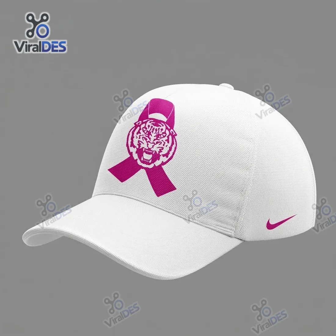 Louisiana State University Tigers Pink Ribbon Baseball Cap Louisiana State University Tigers Pink Ribbon Baseball Cap
