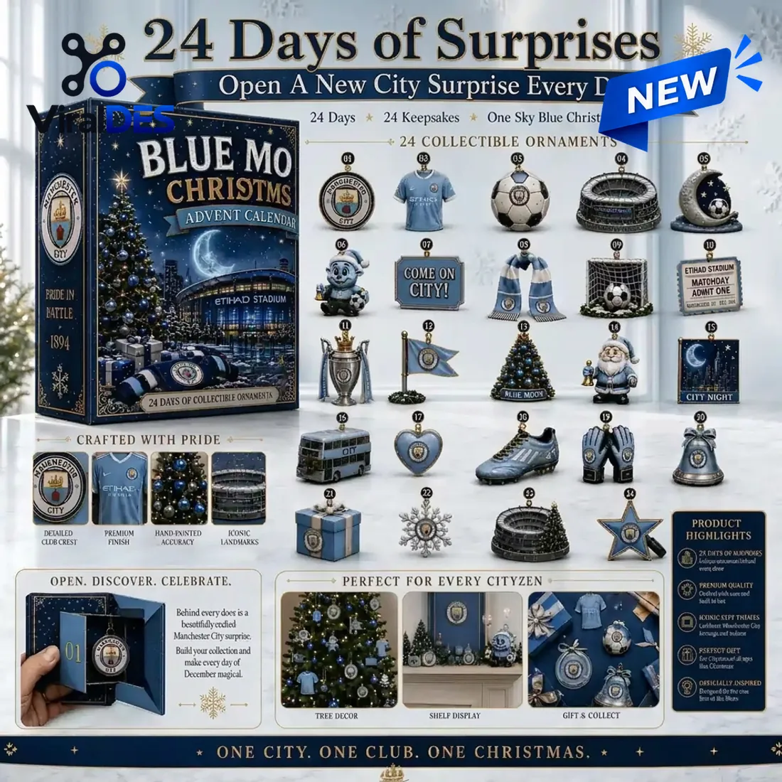 Manchester City Blue Moon Christmas Advent Calendar 2026 Manchester City Blue Moon Christmas Advent Calendar 2026