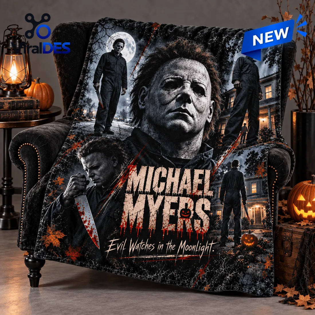 Michael Myers Horror Fleece Blanket Michael Myers Horror Fleece Blanket