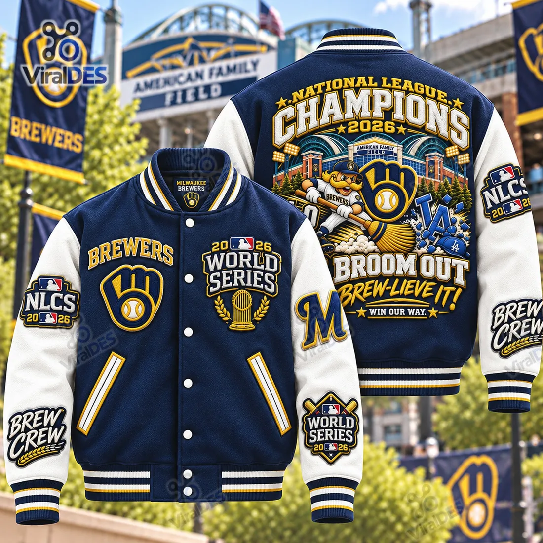 Milwaukee Brewers 2026 World Series Baseball Jacket Milwaukee Brewers 2026 World Series Baseball Jacket