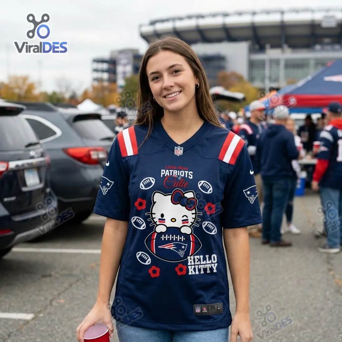 New England Patriots Hello Kitty Personalized Football Jersey New England Patriots Hello Kitty Personalized Football Jersey