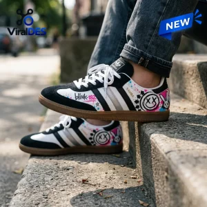 Blink-182 Smiley Adidas Samba Shoes