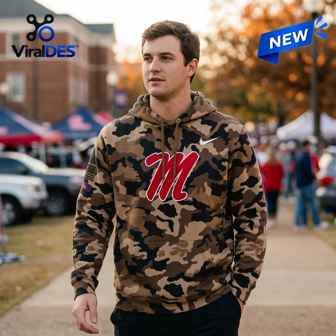 Ole Miss Rebels 2026 Military Appreciation Camo Hoodie Ole Miss Rebels 2026 Military Appreciation Camo Hoodie