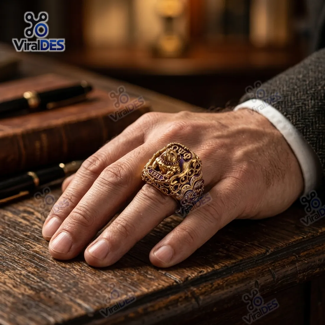 Omega Psi Phi Gold Bulldog Ring Omega Psi Phi Gold Bulldog Ring