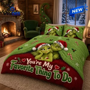 Grinch Christmas Couple Bedding Set