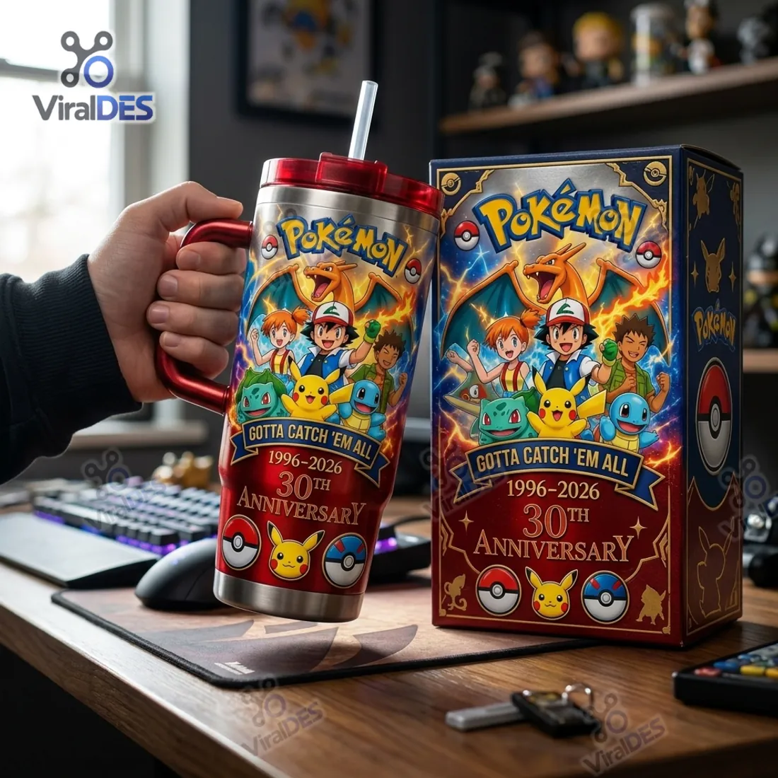 Pokemon Gotta Catch ‘Em All 30th Anniversary Tumbler Pokemon Gotta Catch ‘Em All 30th Anniversary Tumbler