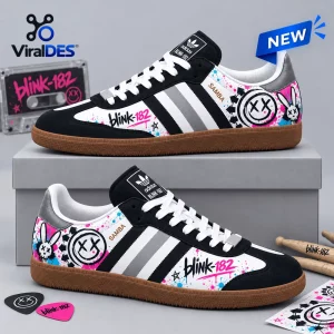 Blink-182 Smiley Adidas Samba Shoes Blink-182 Smiley Adidas Samba Shoes