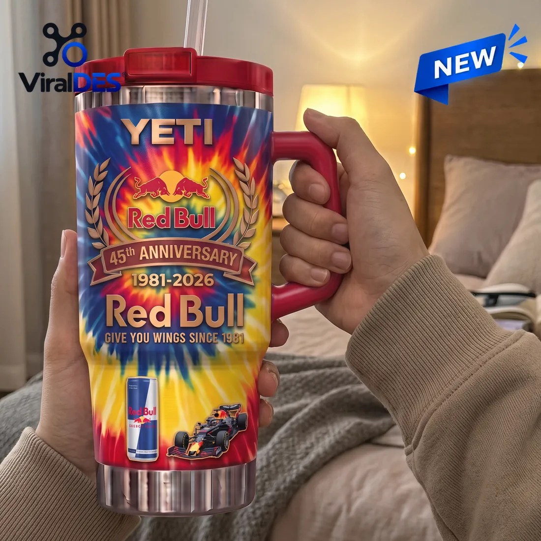 Red Bull 45th Anniversary YETI Handle Tumbler Red Bull 45th Anniversary YETI Handle Tumbler