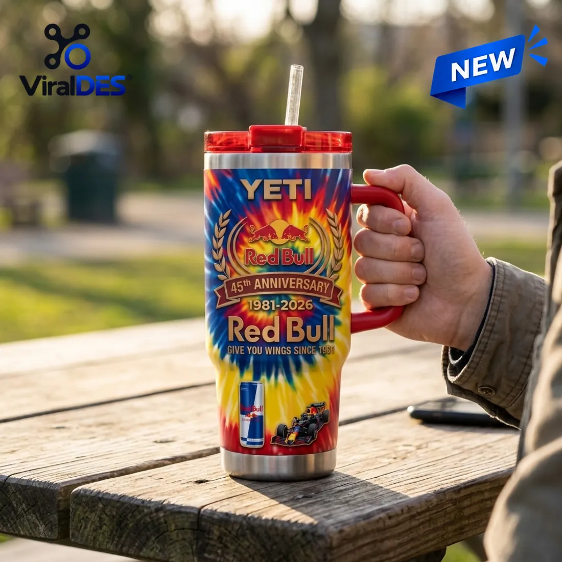 Red Bull 45th Anniversary YETI Handle Tumbler Red Bull 45th Anniversary YETI Handle Tumbler