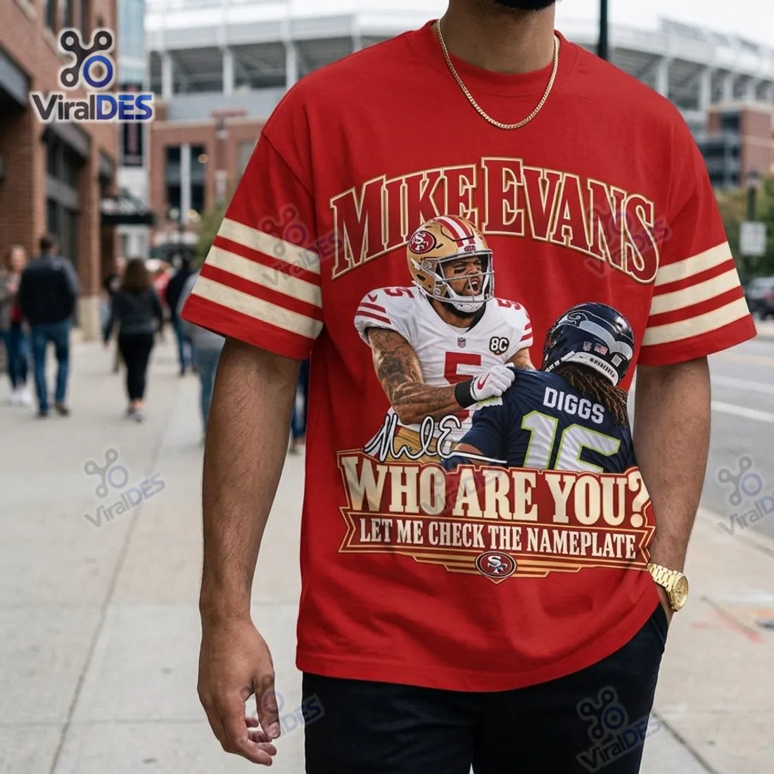 San Francisco 49ers Mike Evans Red Shirt San Francisco 49ers Mike Evans Red Shirt
