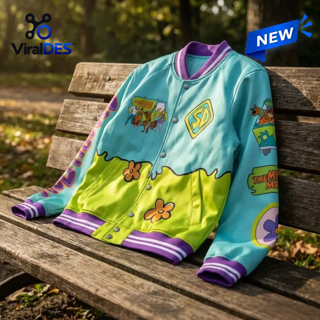 Scooby Doo Mystery Machine Varsity Jacket Scooby Doo Mystery Machine Varsity Jacket