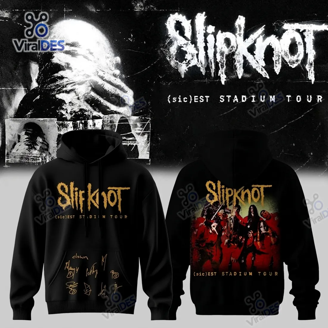 Slipknot Sicest Stadium Tour Black Hoodie Slipknot Sicest Stadium Tour Black Hoodie
