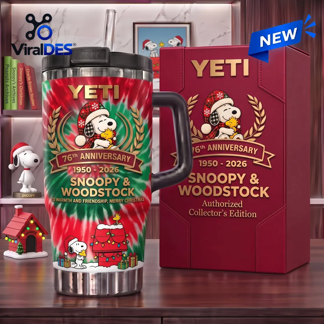 Snoopy 76th Anniversary YETI Stanley Tumbler Snoopy 76th Anniversary YETI Stanley Tumbler