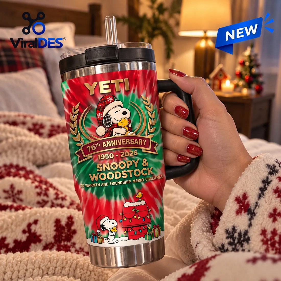 Snoopy 76th Anniversary YETI Stanley Tumbler Snoopy 76th Anniversary YETI Stanley Tumbler