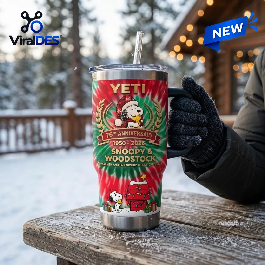 Snoopy 76th Anniversary YETI Stanley Tumbler Snoopy 76th Anniversary YETI Stanley Tumbler