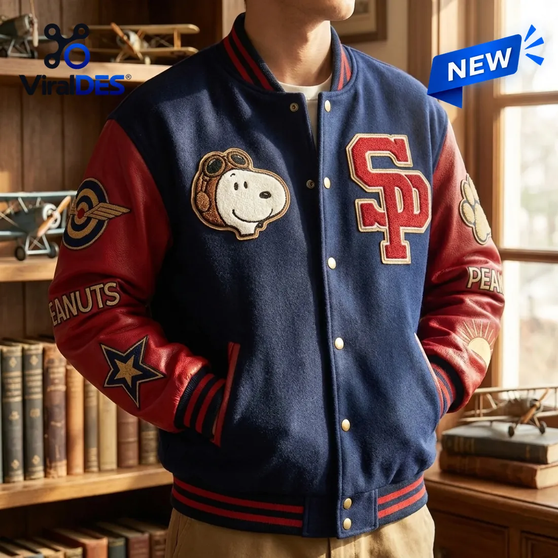Snoopy The World Famous Beagle Varsity Jacket Snoopy The World Famous Beagle Varsity Jacket