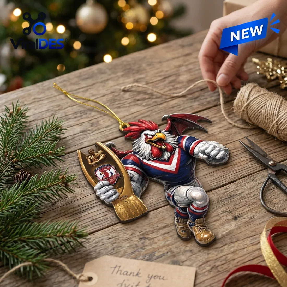 Sydney Roosters 2026 Premiers Christmas Ornament Sydney Roosters 2026 Premiers Christmas Ornament