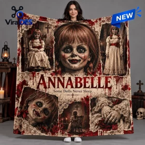 Annabelle Doll Portrait Fleece Blanket
