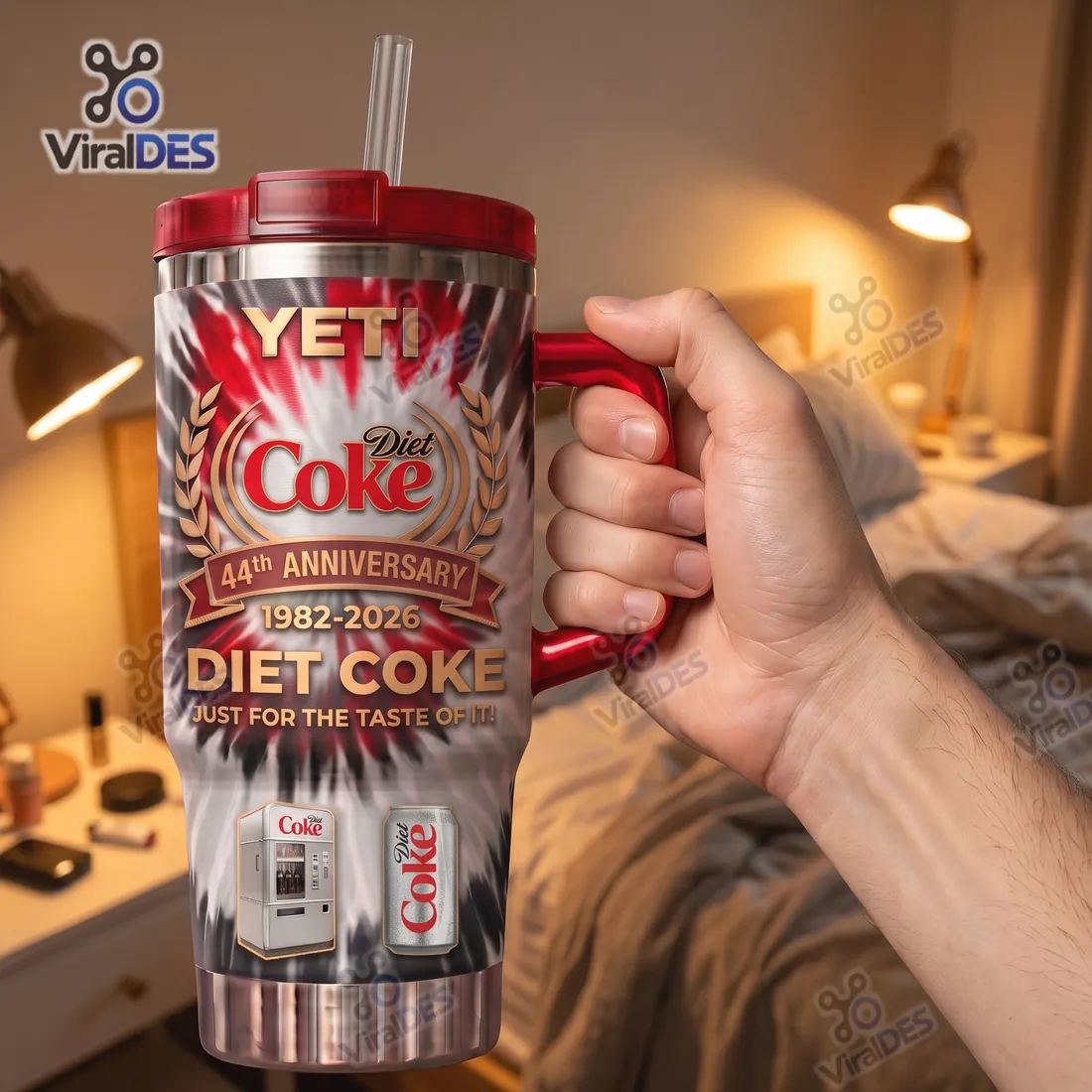 YETI Diet Coke 44th Anniversary Handle Tumbler YETI Diet Coke 44th Anniversary Handle Tumbler