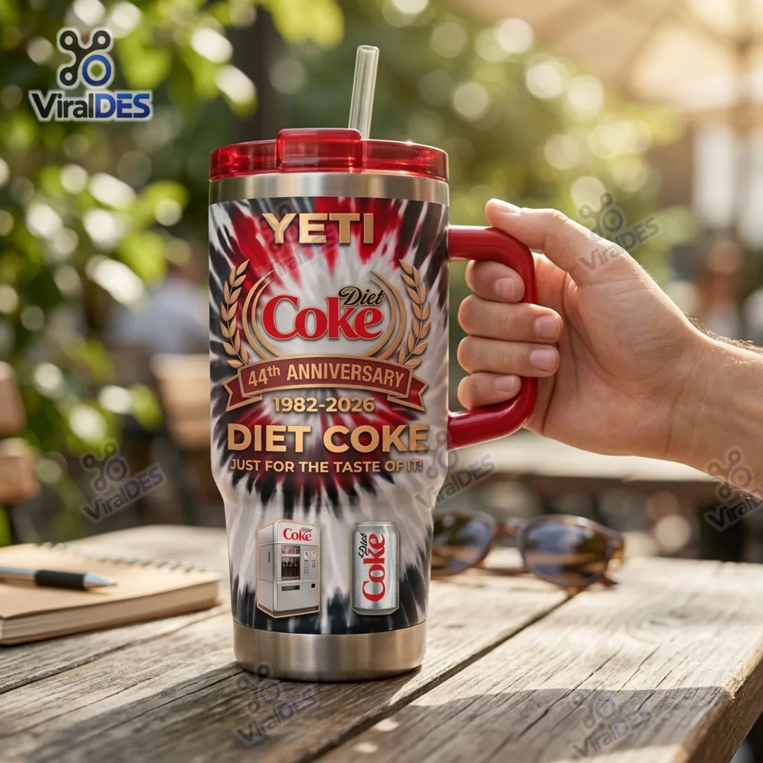 YETI Diet Coke 44th Anniversary Handle Tumbler YETI Diet Coke 44th Anniversary Handle Tumbler