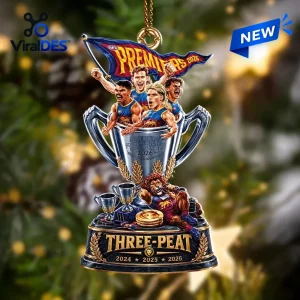 Brisbane Lions Three-Peat 2026 Christmas Ornament Brisbane Lions Three-Peat 2026 Christmas Ornament